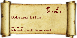 Dobszay Lilla névjegykártya